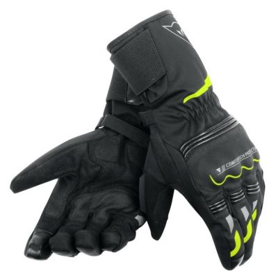 Dainese TEMPEST UNISEX D-DRY LONG rukavice černé/fluo-žluté vel.3XS